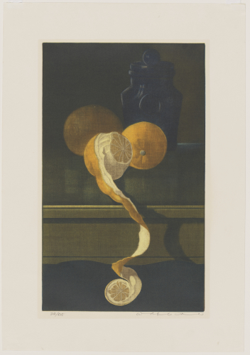 Moon and cheapest Lights, Original Mezzotint